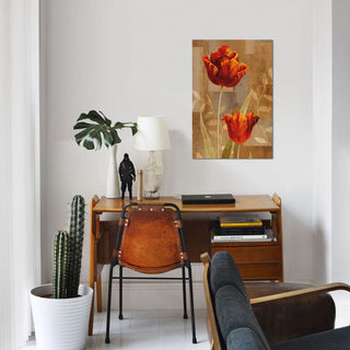 "Red Impression II" by Erin Lange, Canvas Print, 18"x12"