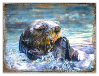 Otter Wooden Block, 36 X 24