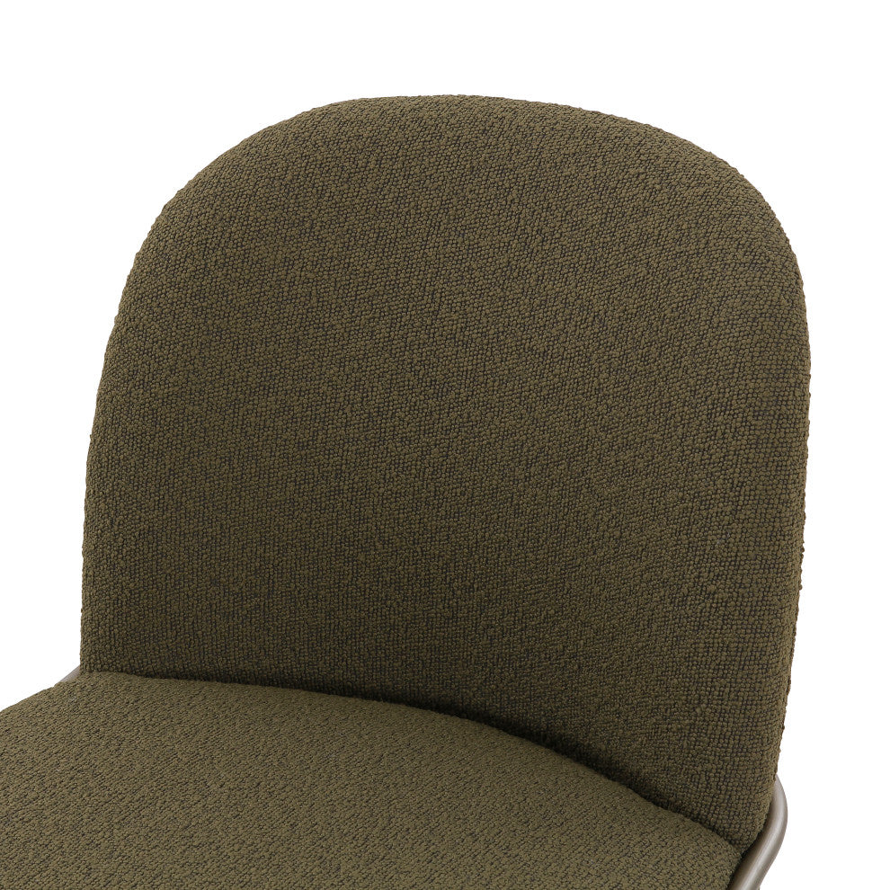 Astrud Dining Chair-Fiqa Boucle Olive