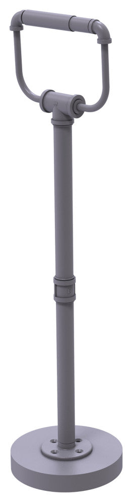 Pipeline Free Standing Toilet Tissue Stand, Matte Gray