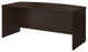 Bush Business Furniture Series C 72" Bow Front Desk Shell Mocha Cherry