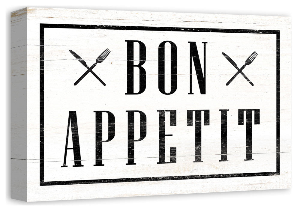 Bon Appetit 12x18 Canvas Wall Art