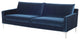 Anders Midnight Blue Fabric Triple Seat Sofa, HGSC376