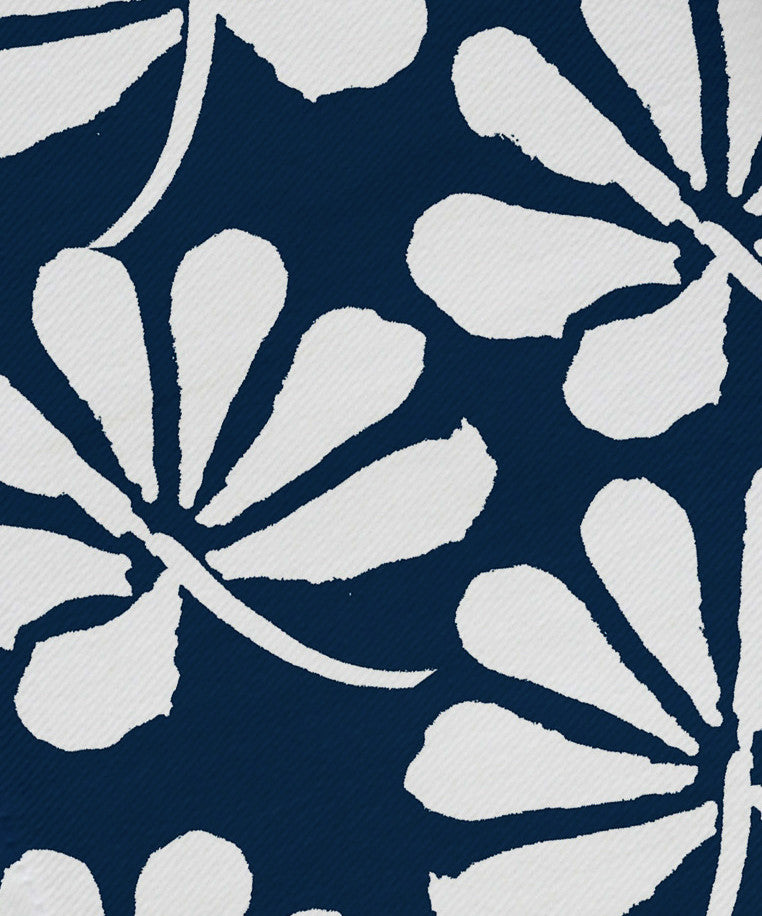 19x19", Ingrid Floral Print Napkin, Blue, Set of 4
