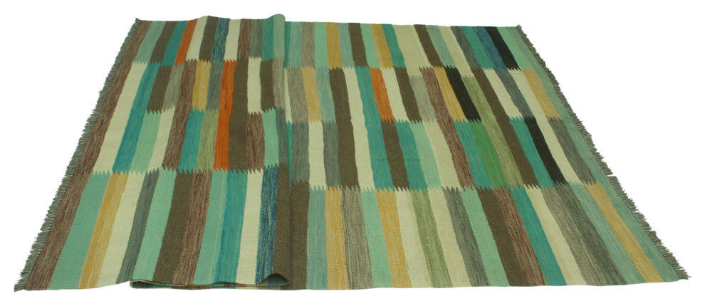 Winchester Kilim Allan Light Green/Ivory Rug, 6'5x9'9