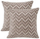 Jacquard Chenille Pillow Covers, 2-Piece Set, Light Brown, 20"x20"