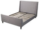 Poplar Wood Full Size Upholstered Bed In Gray