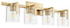 Quorum 5190-4-80 Four Light Vanity, Aged Brass Finish