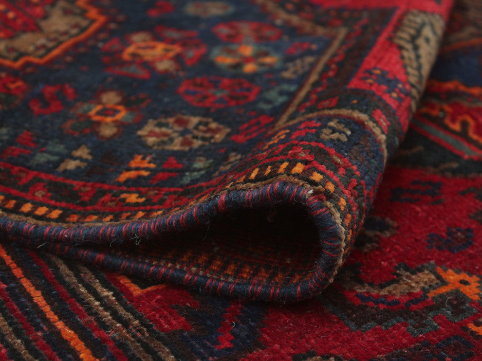 Fine Vintage Distressed Alethya Red Rug