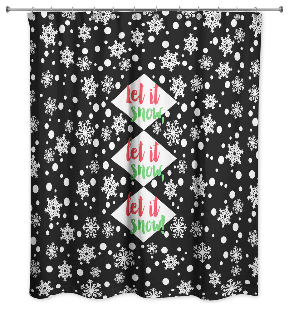 Let it Snow Shower Curtain, 71"x74"