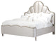 Aico Amini Malibu Crest Cal King Scalloped Panel Bed in Chardonnay
