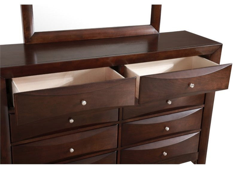 Glory Furniture Marilla 8 Drawer Dresser in Cappuccino