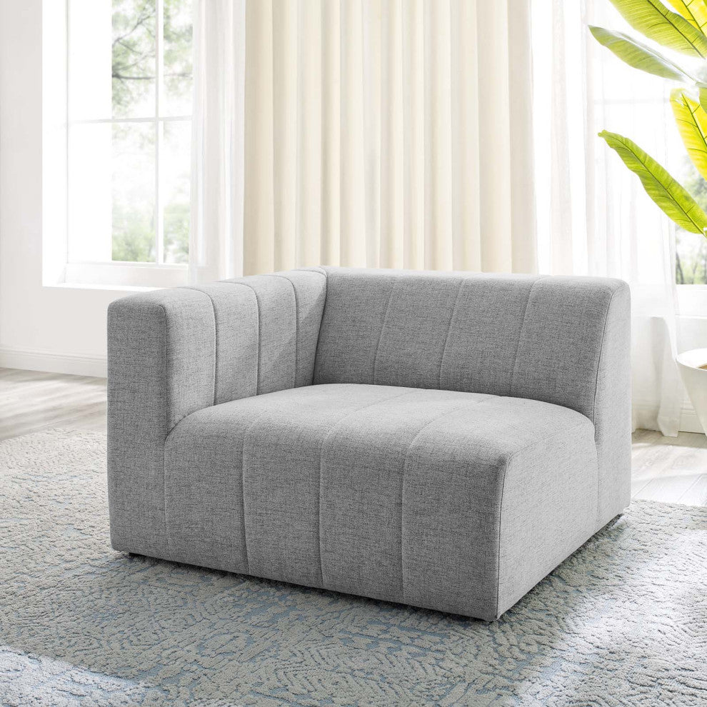 Bartlett Upholstered Fabric Left-Arm Chair Light Gray