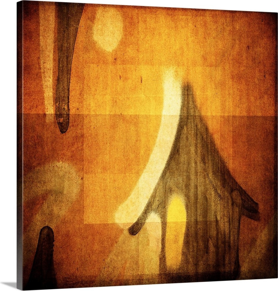 "Houses I" Wrapped Canvas Art Print, 35"x35"x1.5"