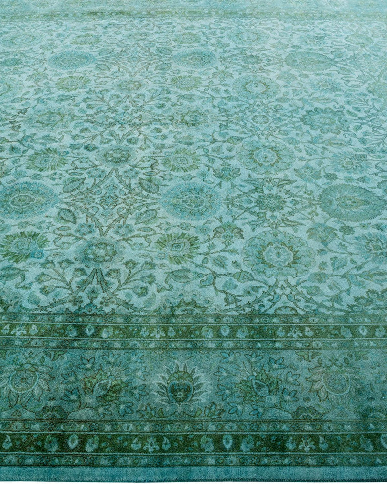 Fine Vibrance, One-of-a-Kind Hand-Knotted Area Rug Green, 8'2"x10'5"