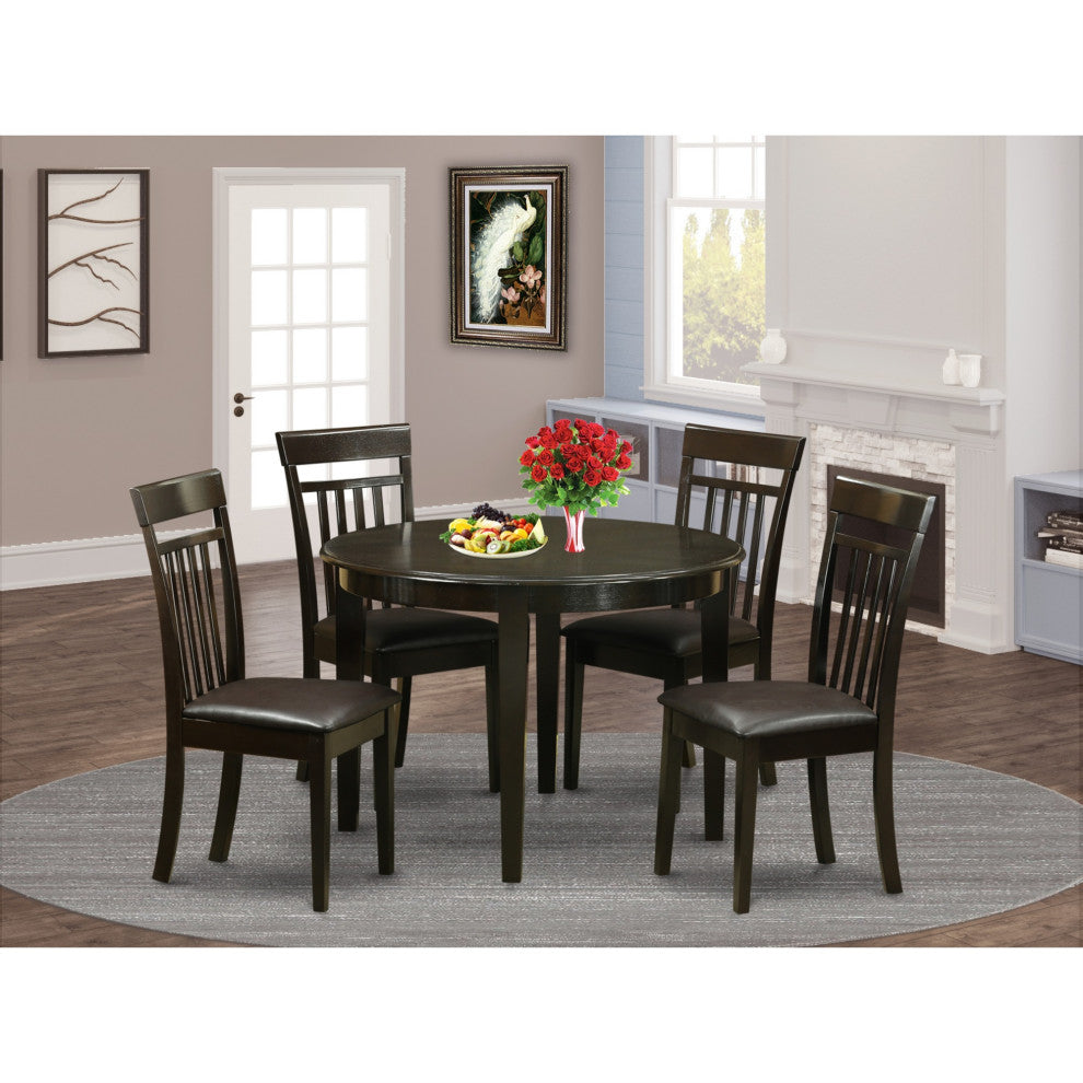 Boca5-Cap-Lc, 5-Piece Nook Dining Set, Table and 4 Chairs