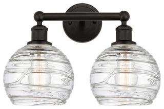 Innovations Athens Deco Swirl 2-Light 17" Bath, Bronze/Deco, 616-2W-OB-G1213-8