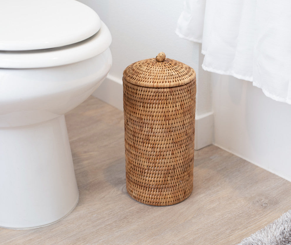 Artifacts Rattan™ Double Toilet Roll Holder, Honey Brown
