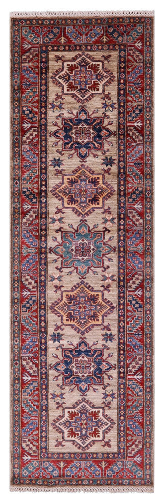 Runner Super Kazak Hand-Knotted Rug 2' 9" X 8' 10" - Q12841