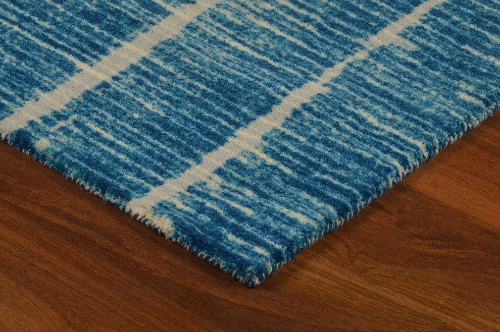 Blue Tango Contemporary Modern Area Rug, 7'6"x9'6"