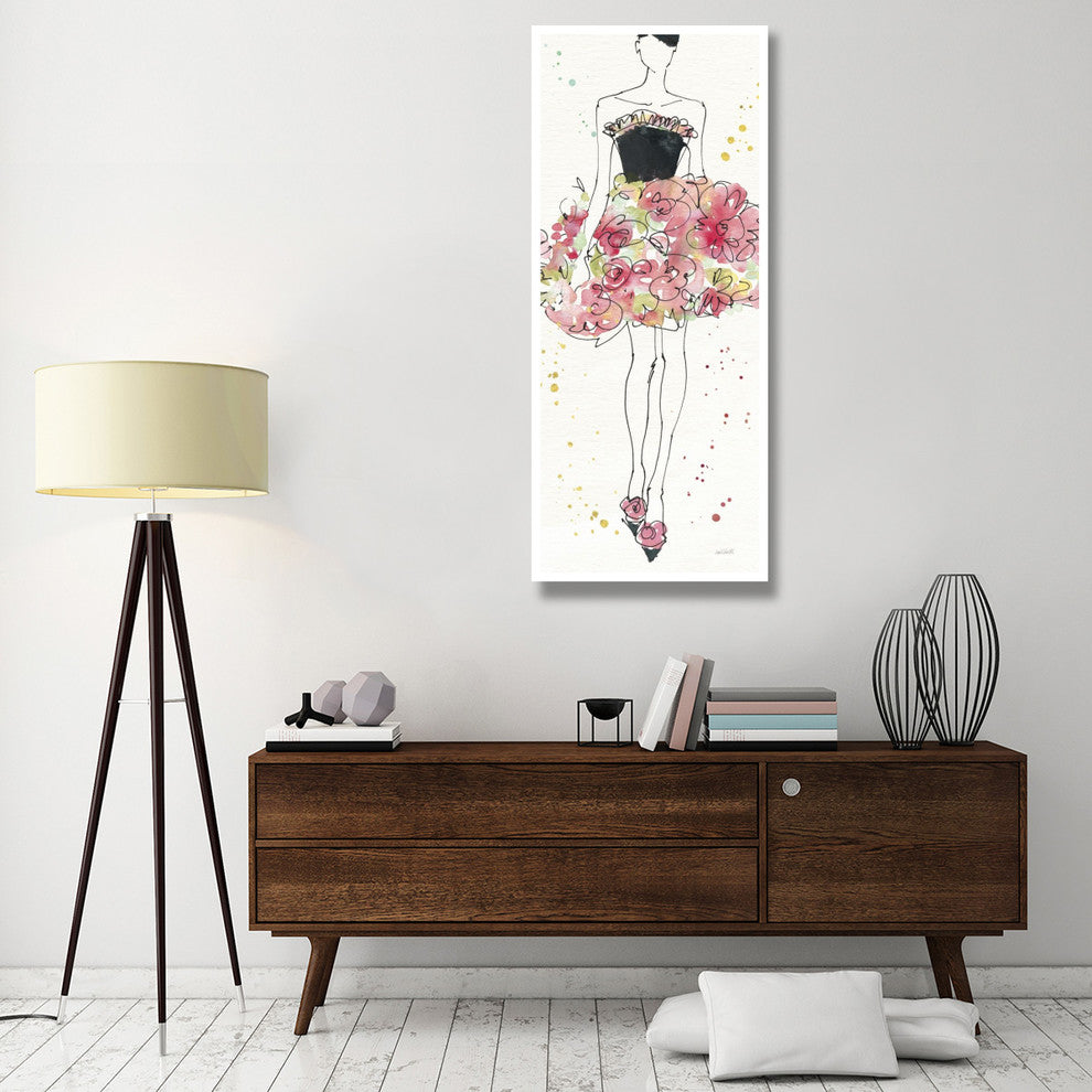 "Floral Fashion II" Digital Paper Print by Anne Tavoletti, 26"x62"