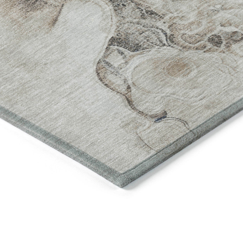 Machine Washable Indoor/Outdoor Chantille ACN1860 Ivory 8' x 10' Rug