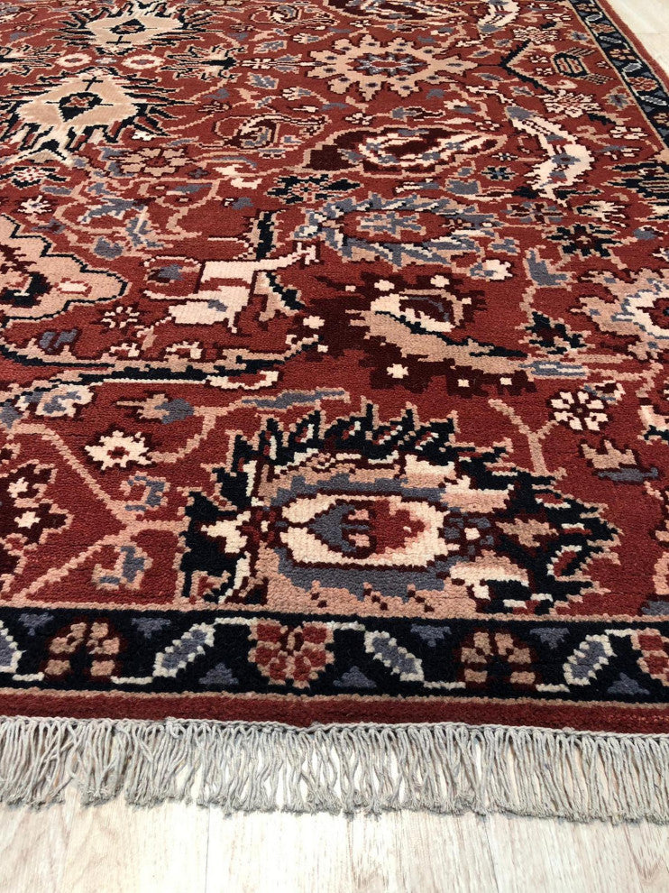 EORC Rust Hand Knotted Wool Sultanabad Rug, 10'x14'