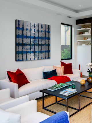 "White Flower Squared" UV Ink Print on Brushed  Aluminum, 32"x32"