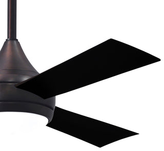 Donaire Paddle Fan Integrated LED, Brushed Bronze, Matte Black Blades