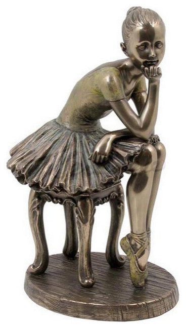 Watch and Learn Ballerina on Stool Statue