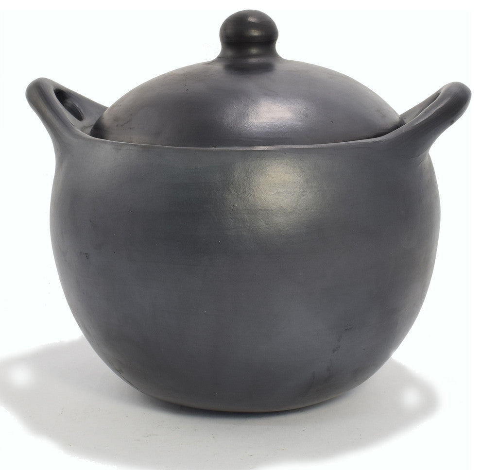 Ancient Cookware, Rounded Chamba Clay Soup Pot, 13.25x14.5x15