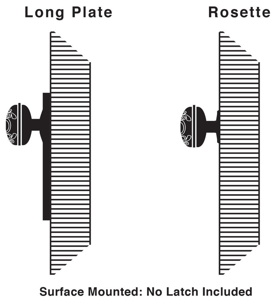 Mission Plate With Keyhole Single Dummy Crystal Glass Knob