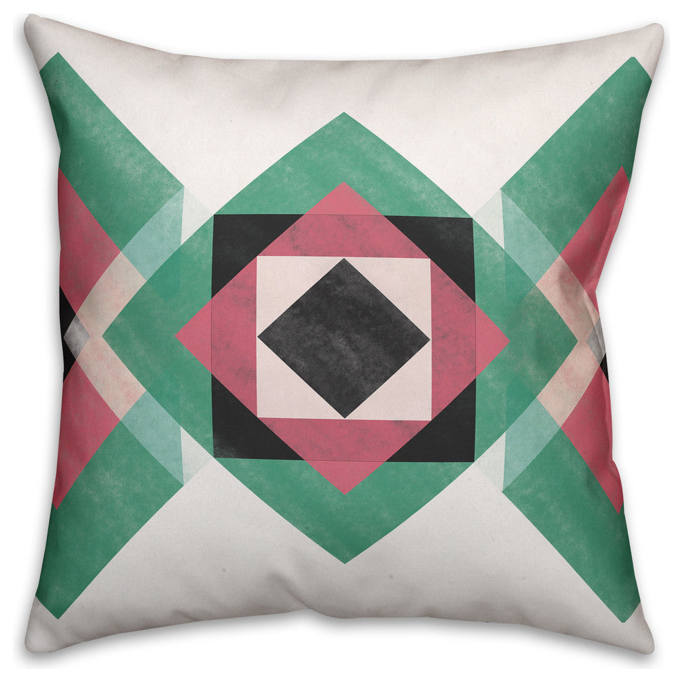 Geometric Southwest Outdoor Pillow, 16"x16"