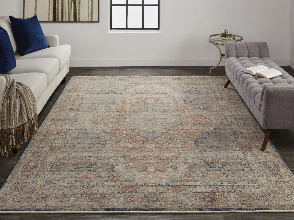 Weave & Wander Gilford Blue 2'8"x10' Power Loomed Area Rug