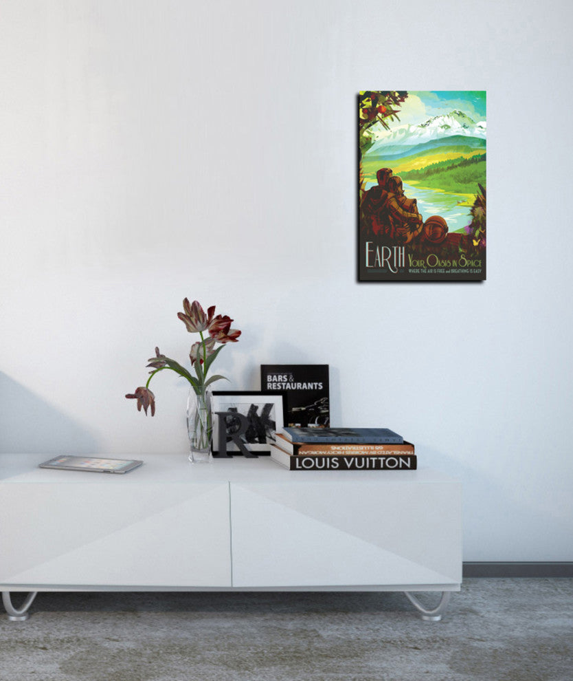 Epic Graffiti "Visions of the Future: Earth" Giclee Canvas Wall Art, 18"x26"