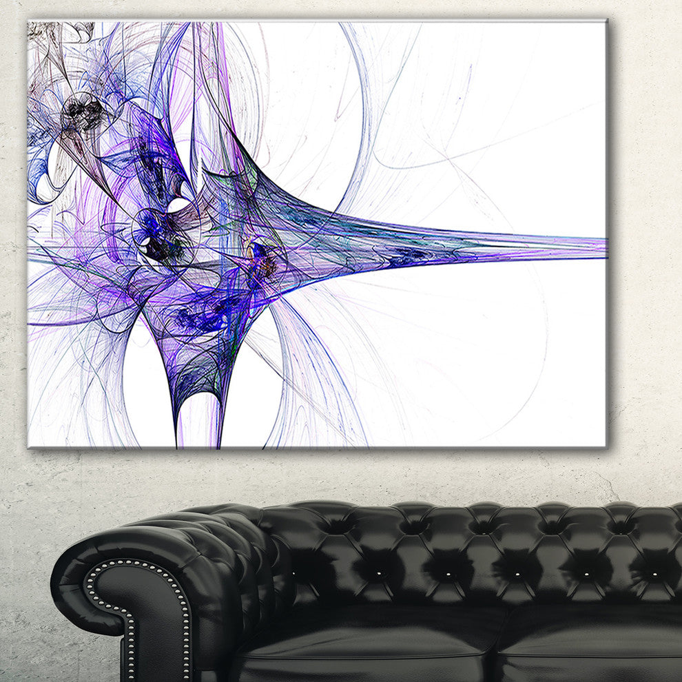 "Large Fractal Artwork Blue" Abstract Digital Art Canvas Print
