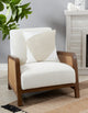 Velvet Throw Pillow With Geometric Design, White, 18"x18", Down Filled