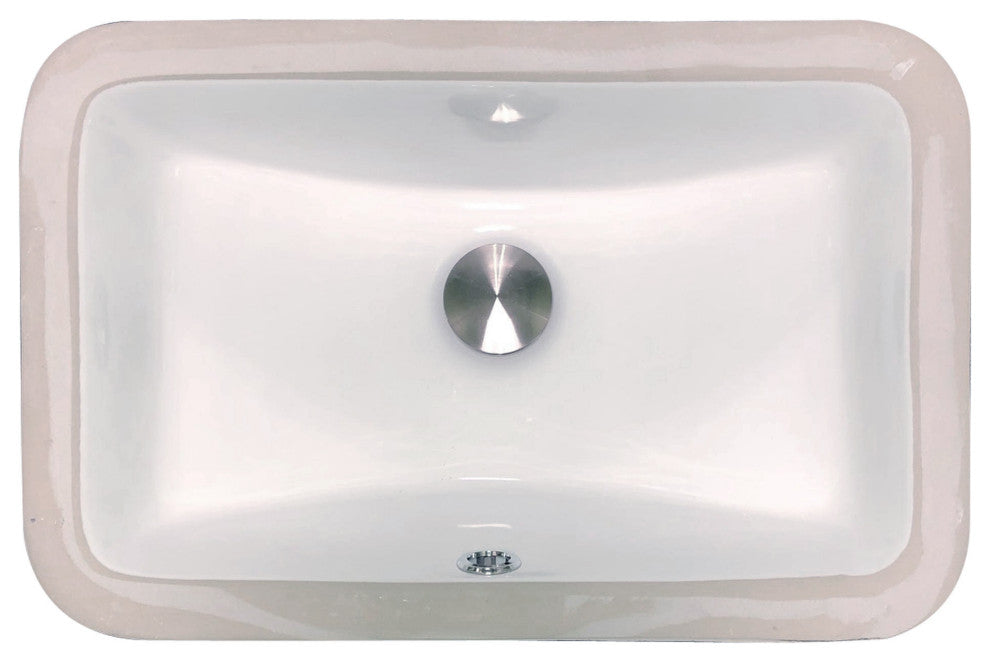 Nantucket Sinks UM-159-W Undermount Ceramic Sink, White