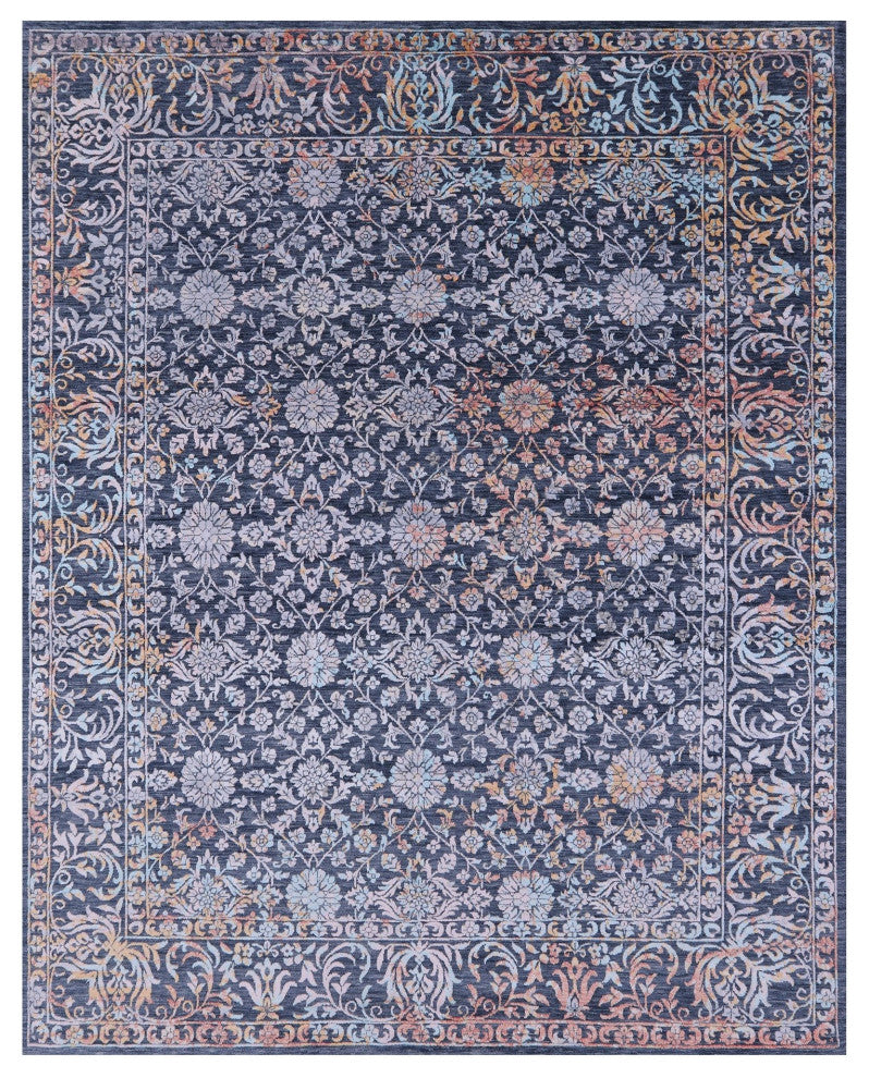 Persian Wool and Silk Hand Knotted Rug 8' 0" X 10' 0" Q8705