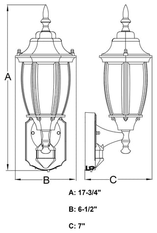 Vaxcel Lighting T0734 Rogers Park 18" Tall Outdoor Wall Sconce - Textured White
