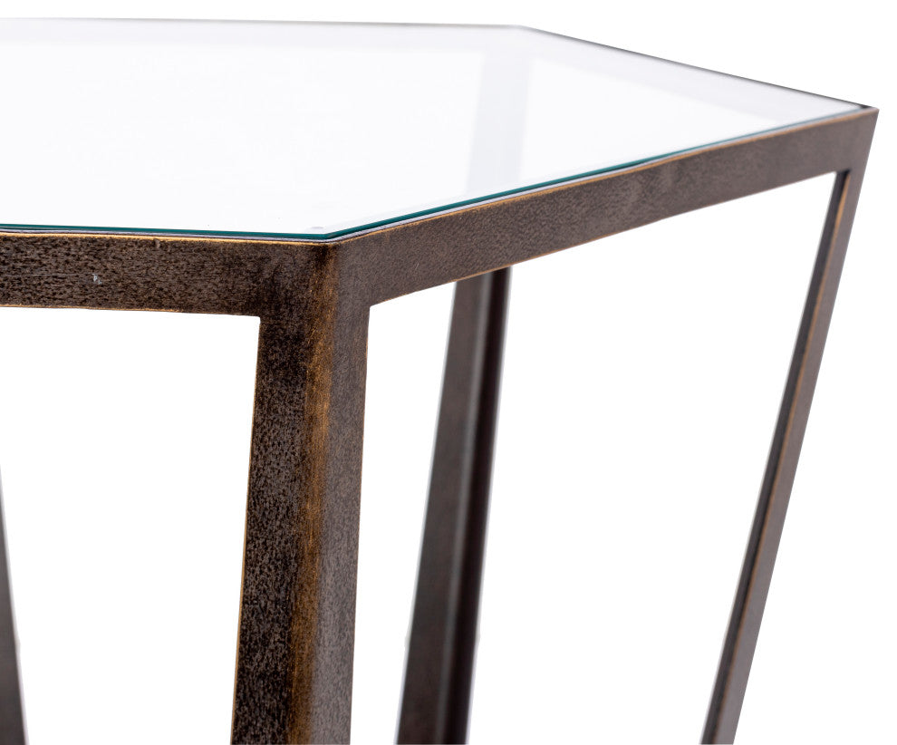 Surya Vortex End Table 22"Hx16"Wx19"D