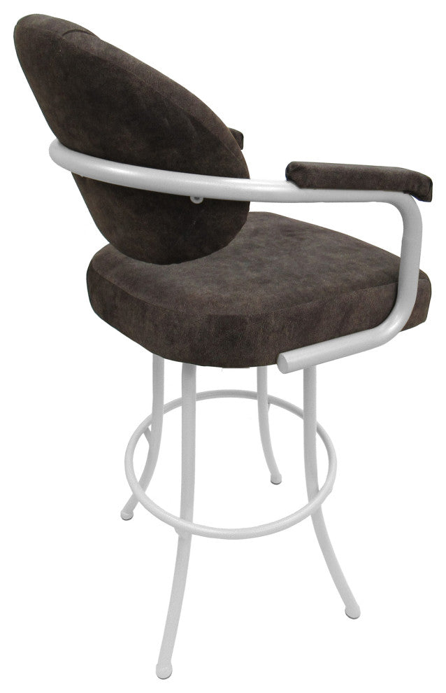 Swivel Counter 26", 30" or Extra Tall 34" Metal Bar Stool M-70, Outlier Ash - White, 26"