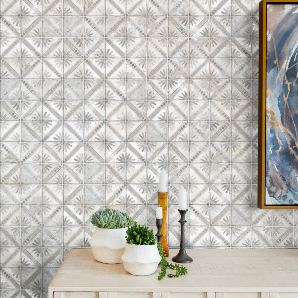 Harmonia Kings Marrakech Grey Ceramic Floor and Wall Tile Sample