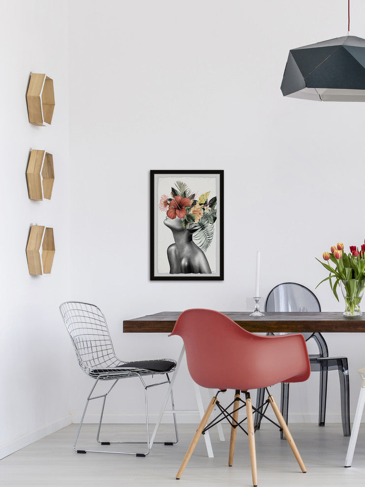 "Tropical Bloom" Framed Painting Print, 16"x24"