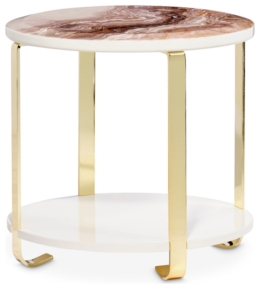 Ariana End Table, Gold
