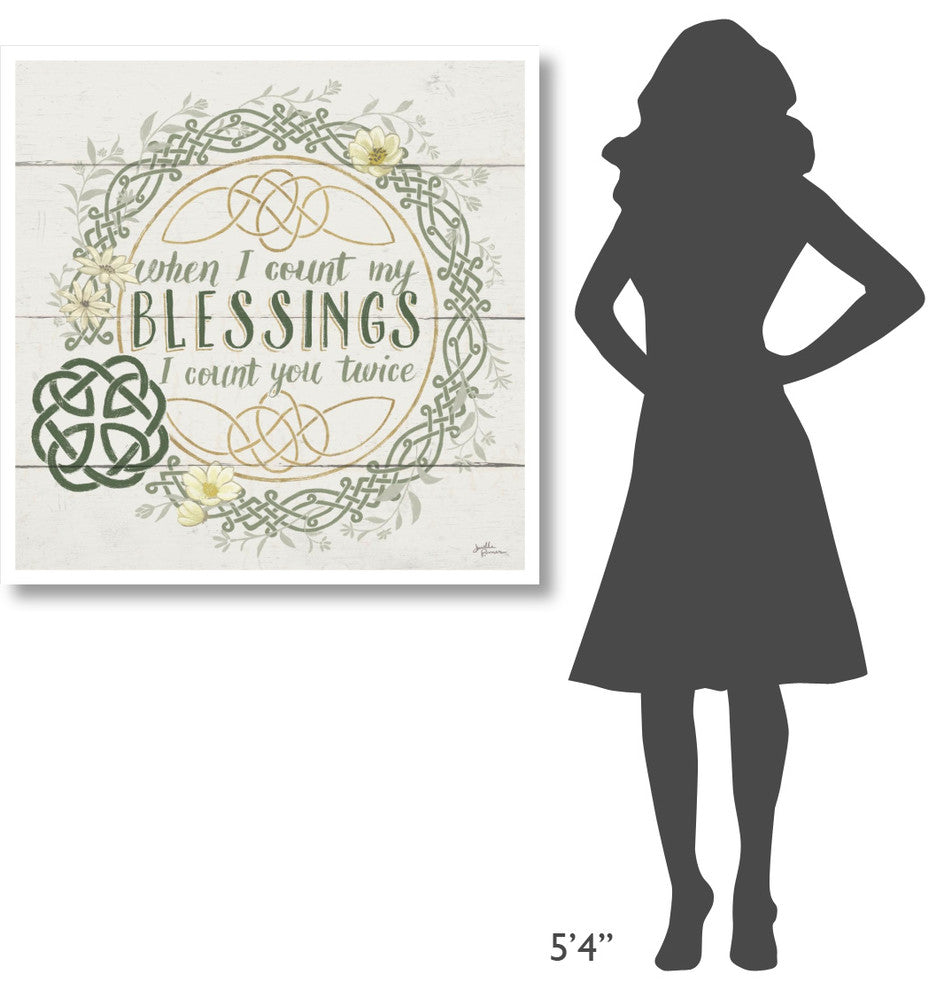 "Irish Blessing II" Digital Paper Print by Janelle Penner, 38"x38"