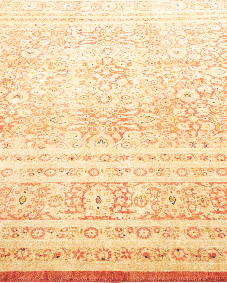 Eleanor, One-of-a-Kind Hand-Knotted Area Rug Orange, 6'3"x9'4"