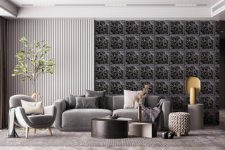 Antique Silver 3D Ceiling Panels, 2'x2', 40 Sq Ft, Pack of 10