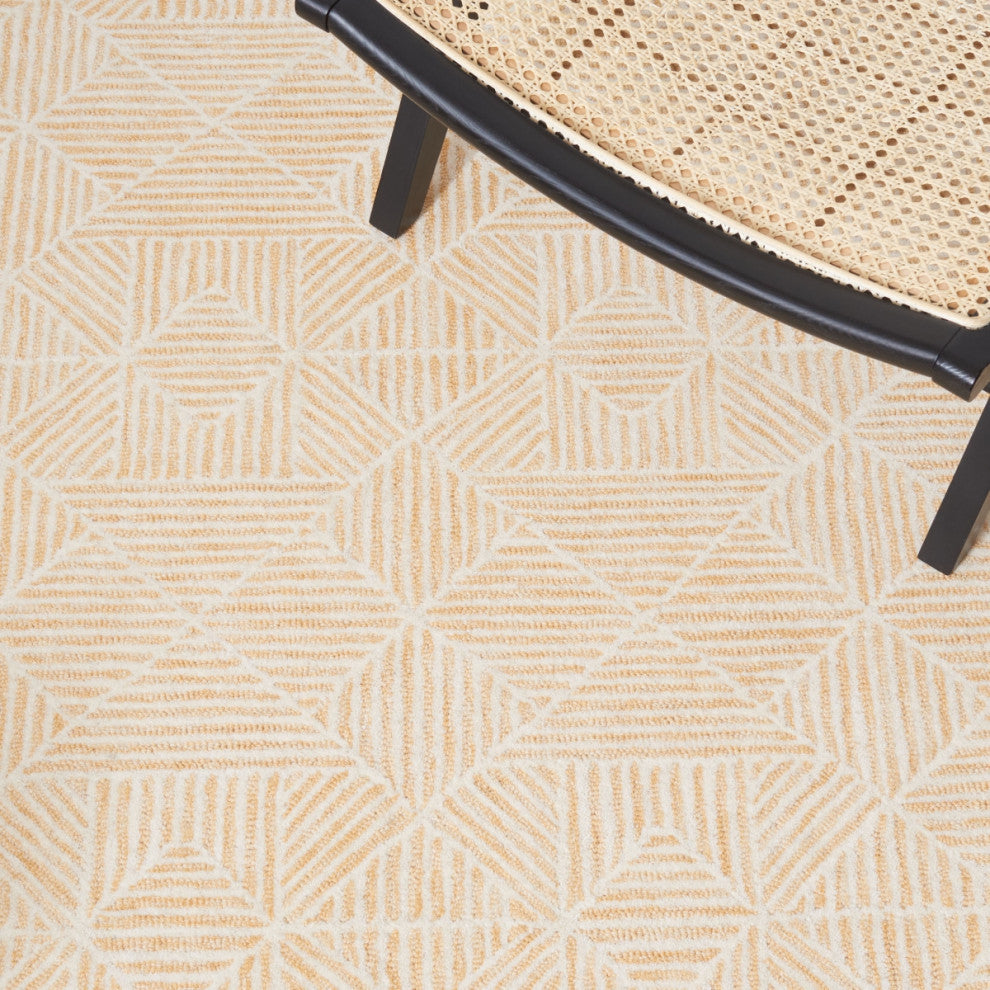 Safavieh Couture Abstract Collection ABT763 Area Rug, Gold/Ivory, 10'x14'