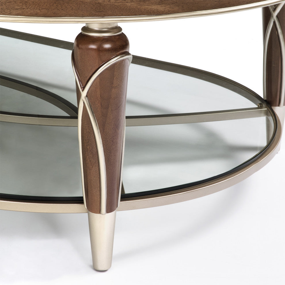Villa Cherie Oval Cocktail Table - Hazelnut